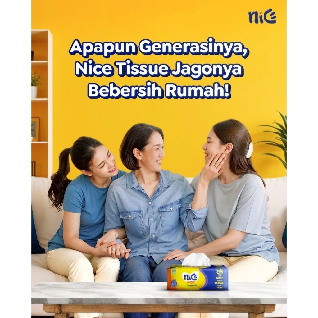 (Beli 2 Gratis 1) Tissue Nice Facial Soft Pack (3x320ply)