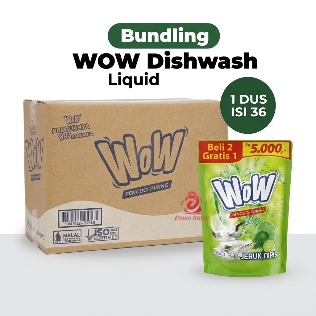 (PAKET 1Dus Isi 36) Bundling WOW Dishwash Liquid 175ml (Sabun Cuci Piring)