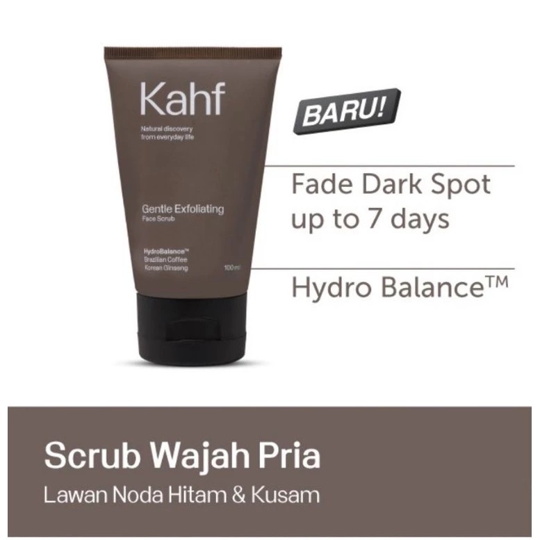 (PAKET ISI 3) Kahf Face Wash 100ml - Brightening and Dark Spot Scrub
