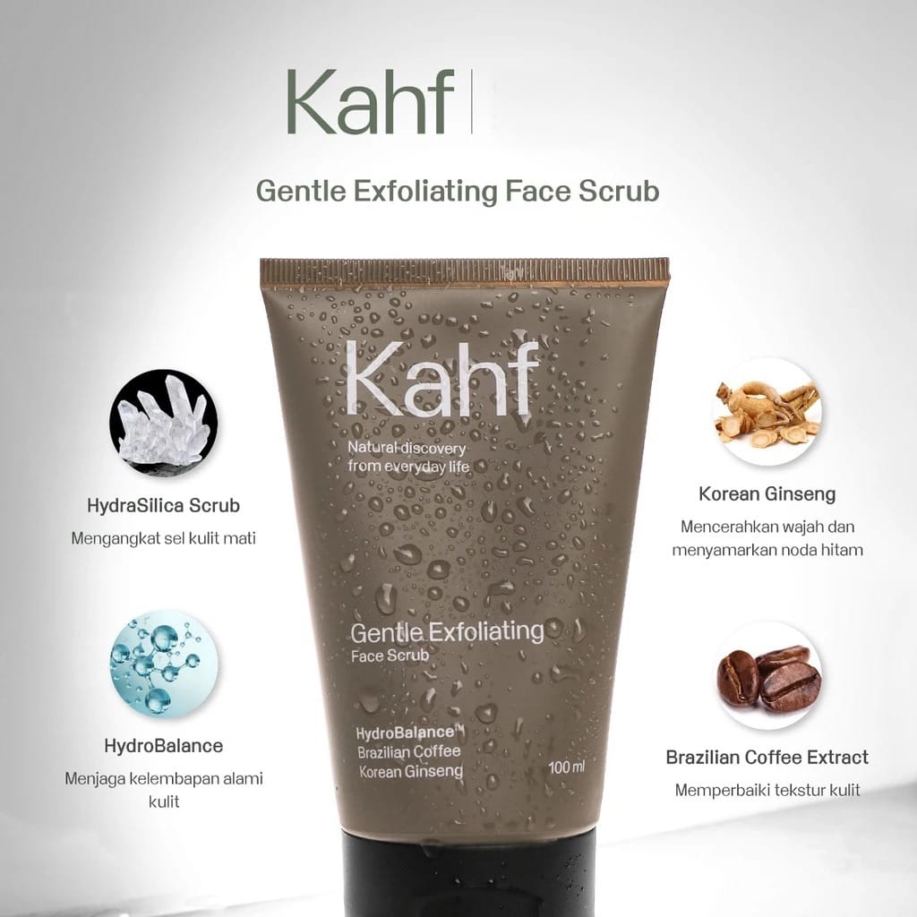 (PAKET ISI 3) Kahf Face Wash 100ml - Brightening and Dark Spot Scrub