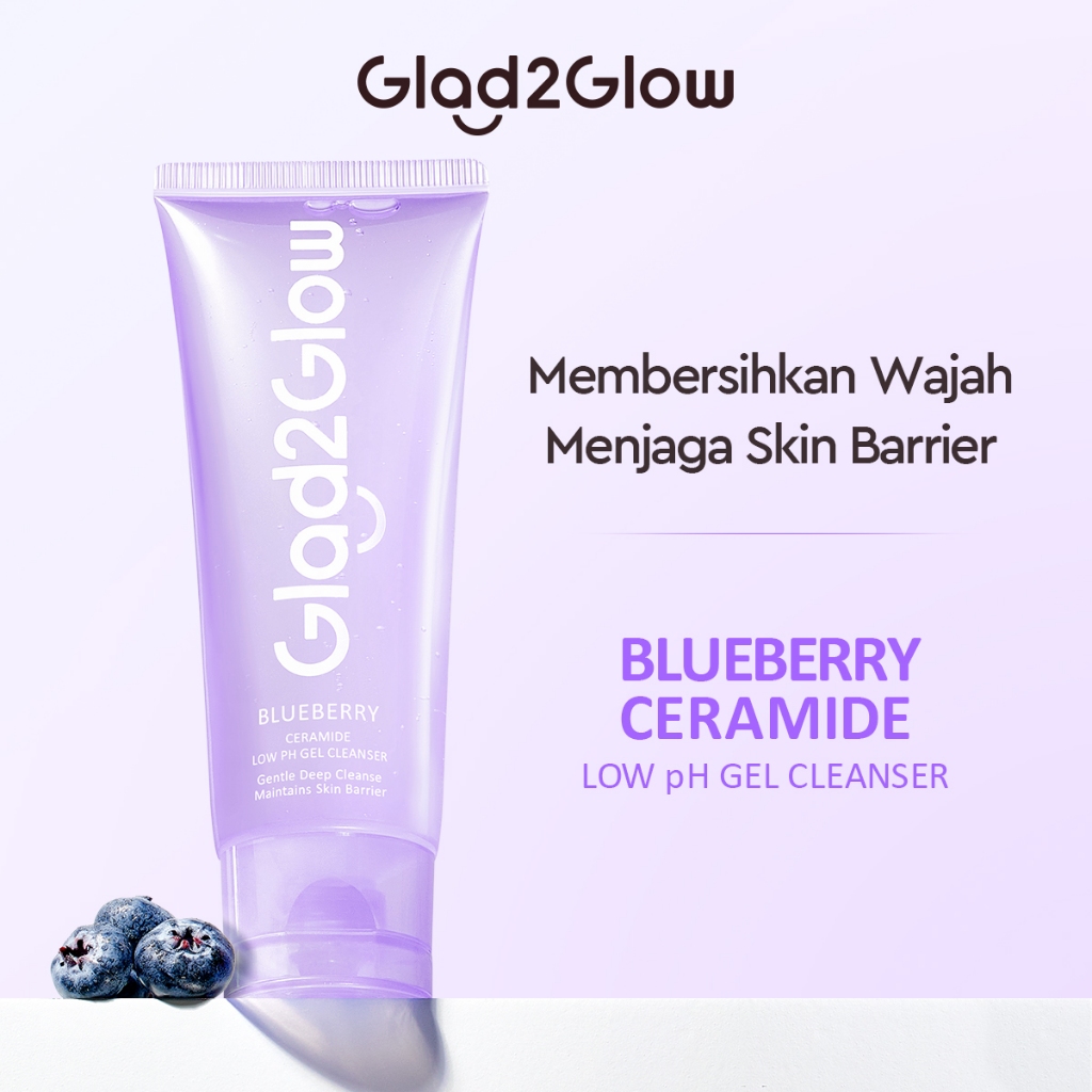 Glad 2 Glow Cleanser - Blueberry Ceramide Low Ph Gel 70ml Glad 2 Glow Cleanser - Blueberry Ceramide Low Ph Gel 70ml