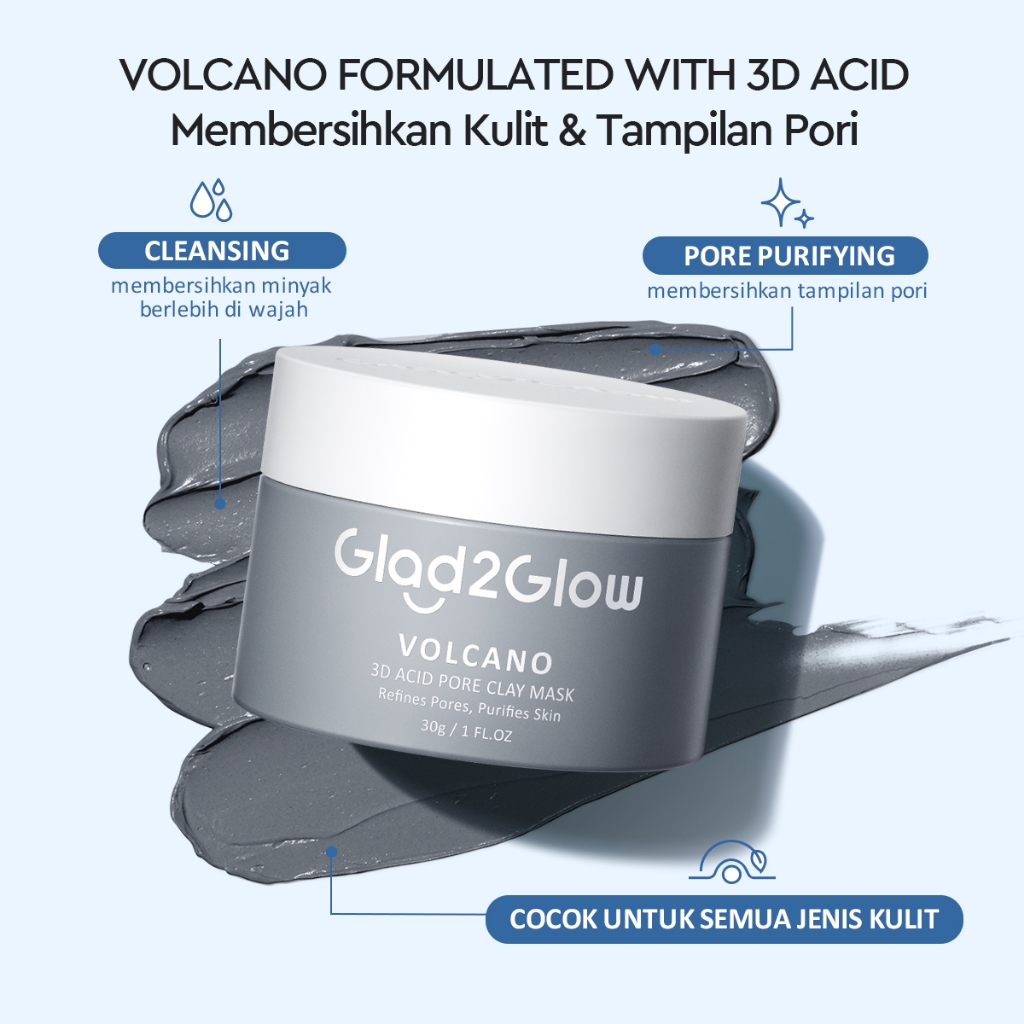Glad 2 Glow Clay Mask - Volcano 3D Acid 30gr