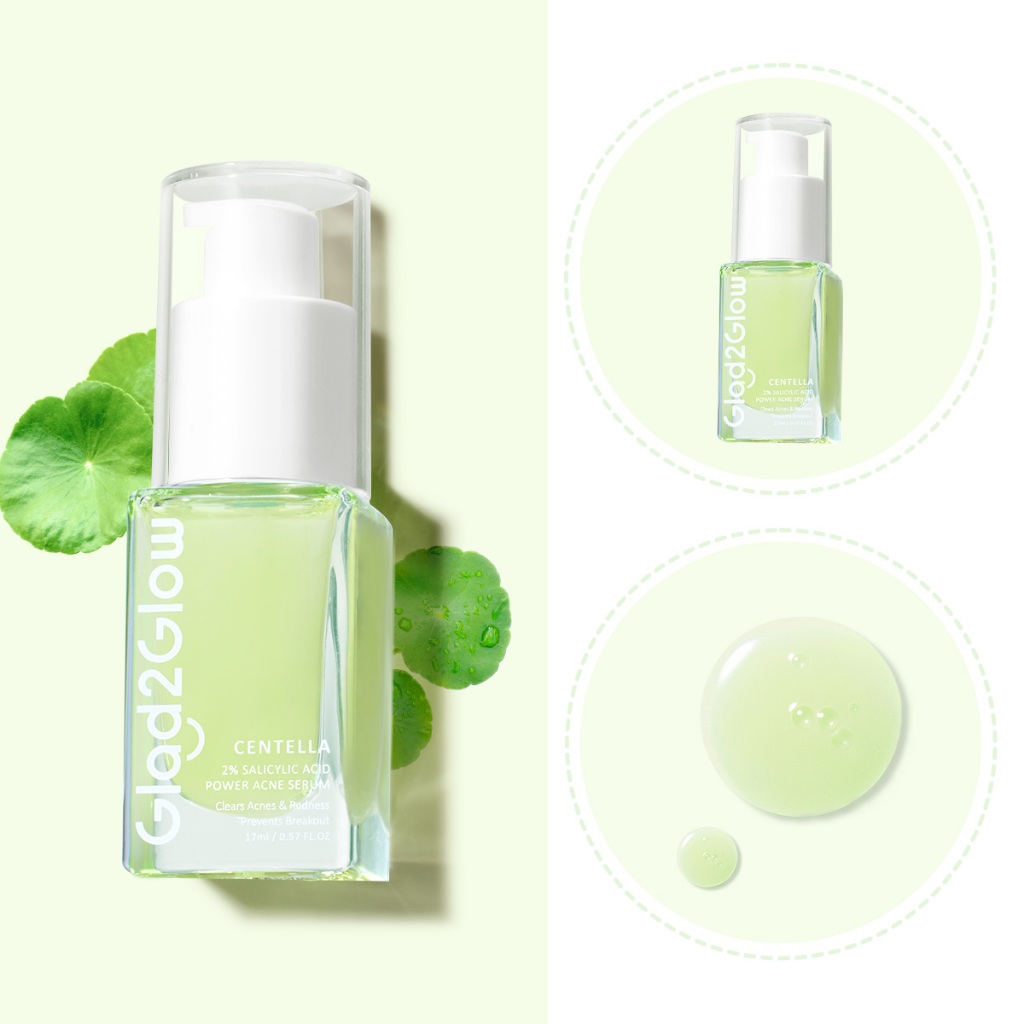 Glad 2 Glow Serum - Centella 2% Salicylic Acid Acne 17ml Glad 2 Glow Serum - Centella 2% Salicylic Acid Acne 17ml