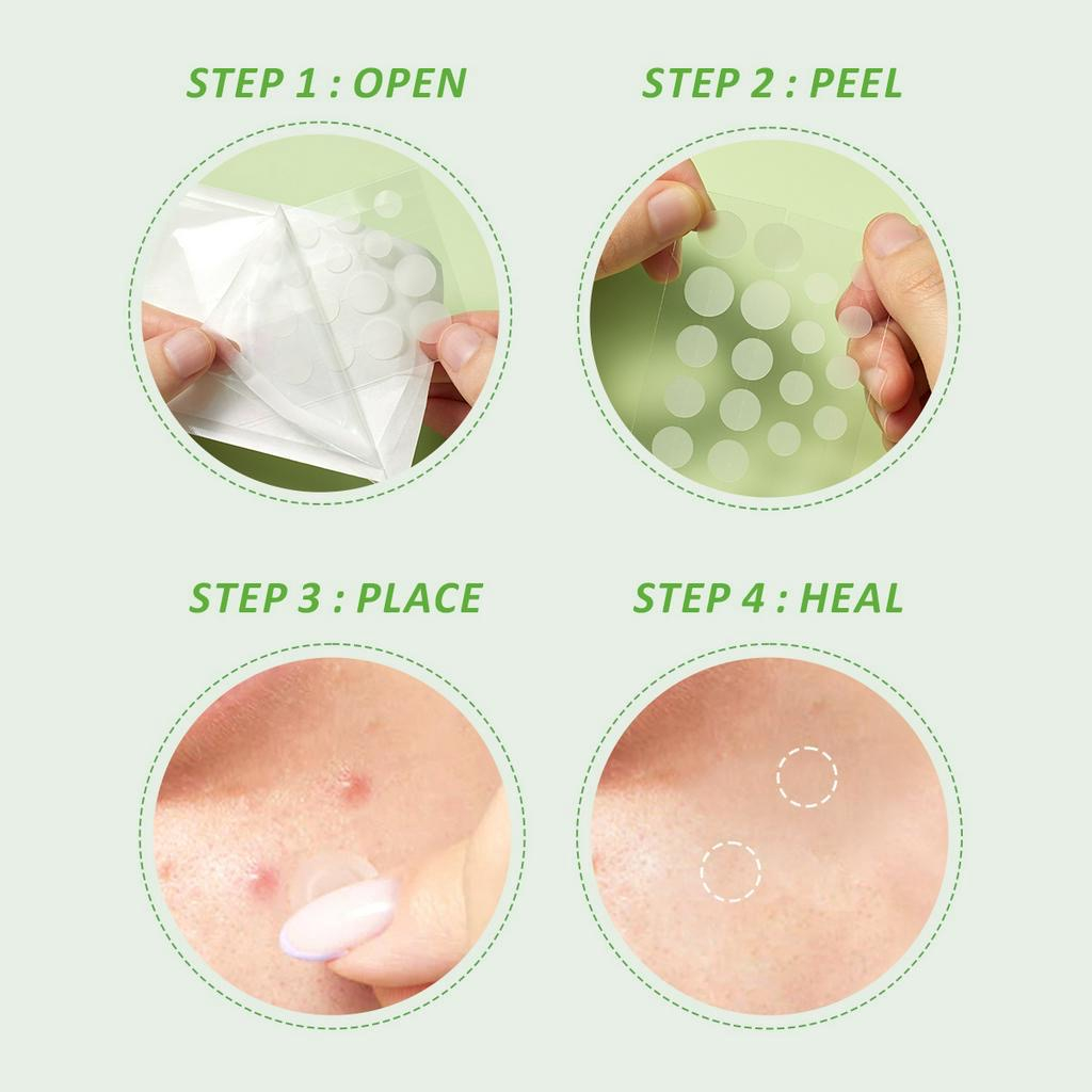 Glad 2 Glow Acne Patch - Centella Salicylic Acid Night 12patch