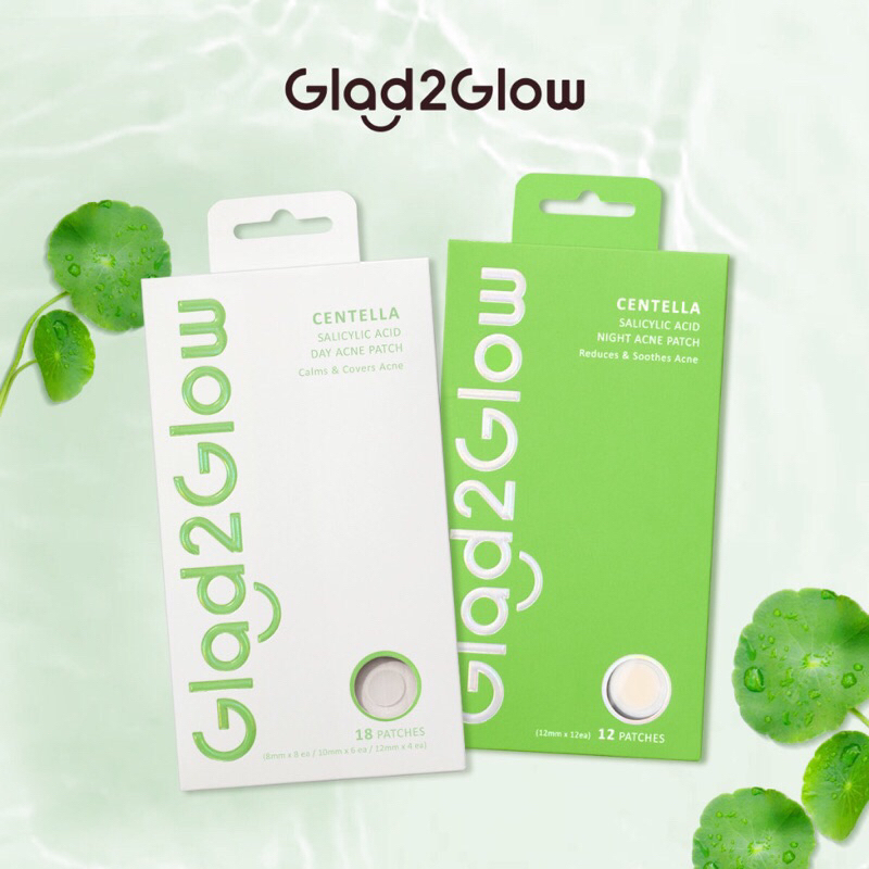 Glad 2 Glow Acne Patch - Centella Salicylic Acid Night 12patch