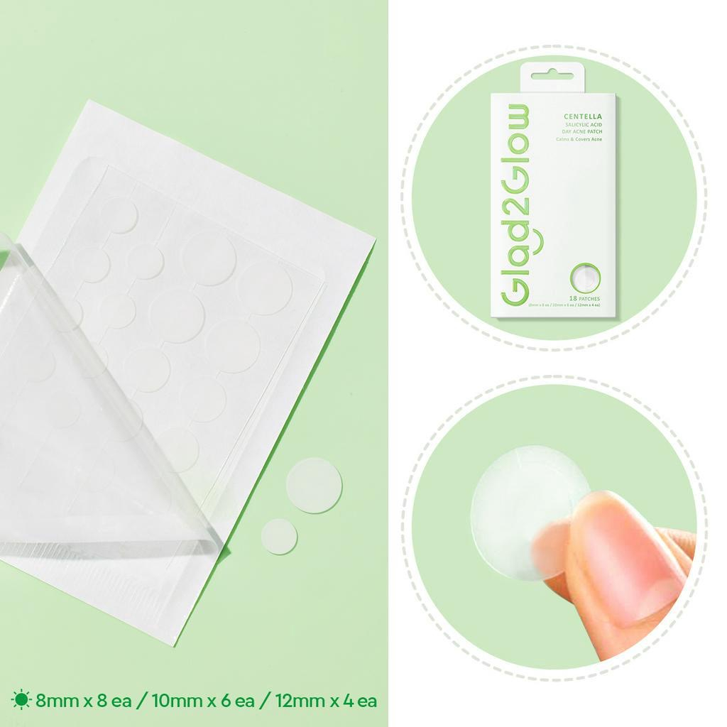 Glad 2 Glow Acne Patch - Centella Salicylic Acid Day 18patch