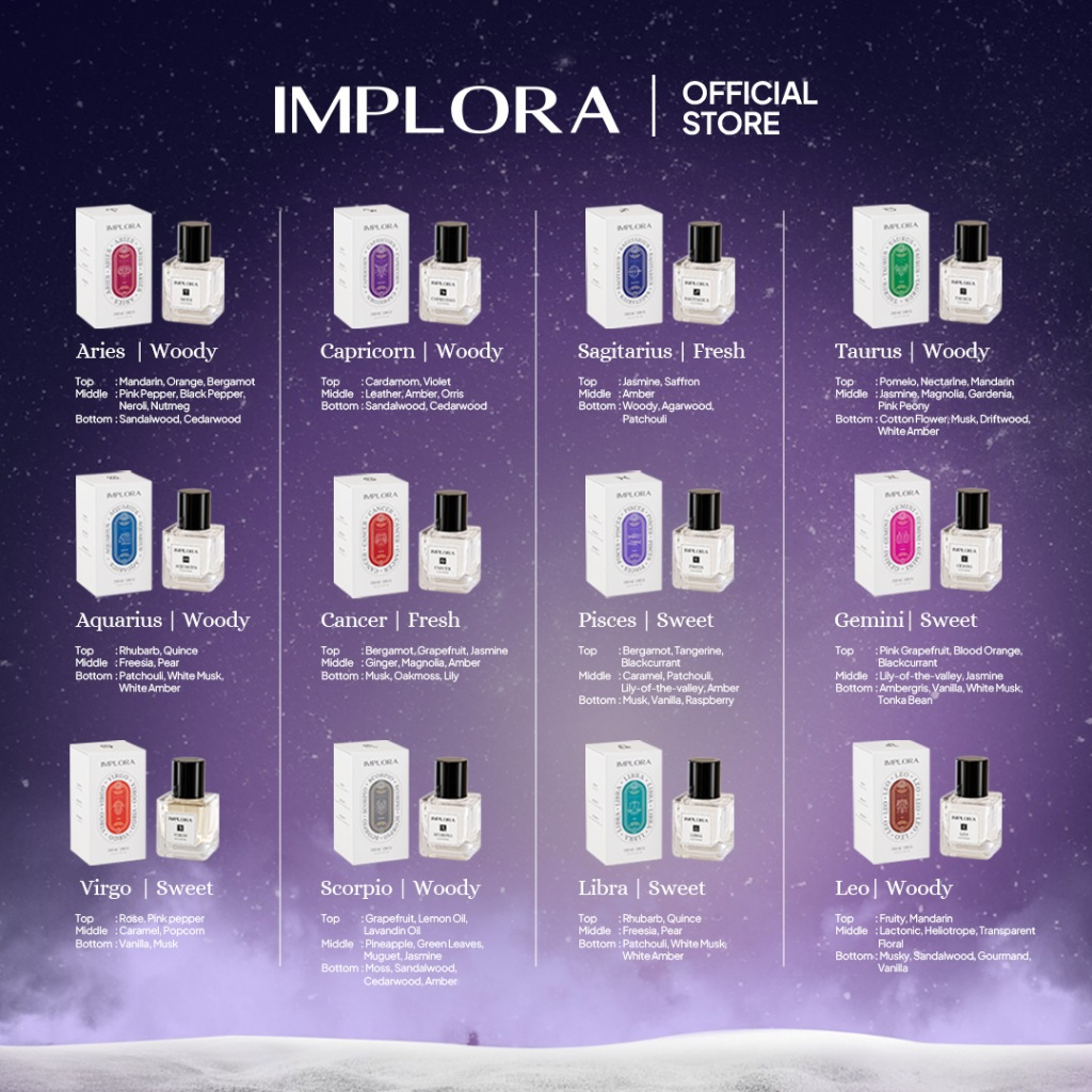 Implora Eau De Parfum Zodiac Series 30ml - Capricorn