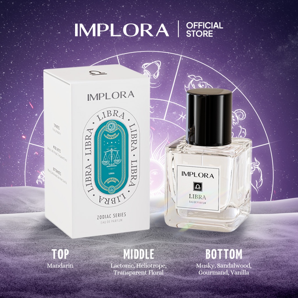 Implora Eau De Parfum Zodiac Series 30ml - Libra Implora Eau De Parfum Zodiac Series 30ml - Libra