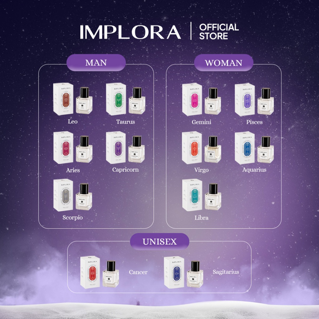 Implora Eau De Parfum Zodiac Series 30ml - Pisces Implora Eau De Parfum Zodiac Series 30ml - Pisces