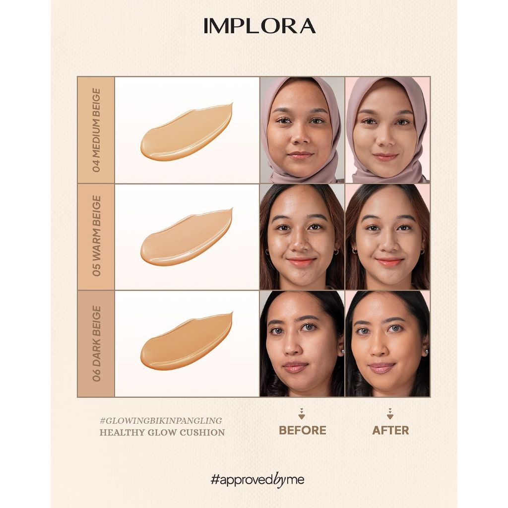 Implora Healthy Glow Cushion FULL SIZE - 04 Medium Beige Implora Healthy Glow Cushion FULL SIZE - 04 Medium Beige