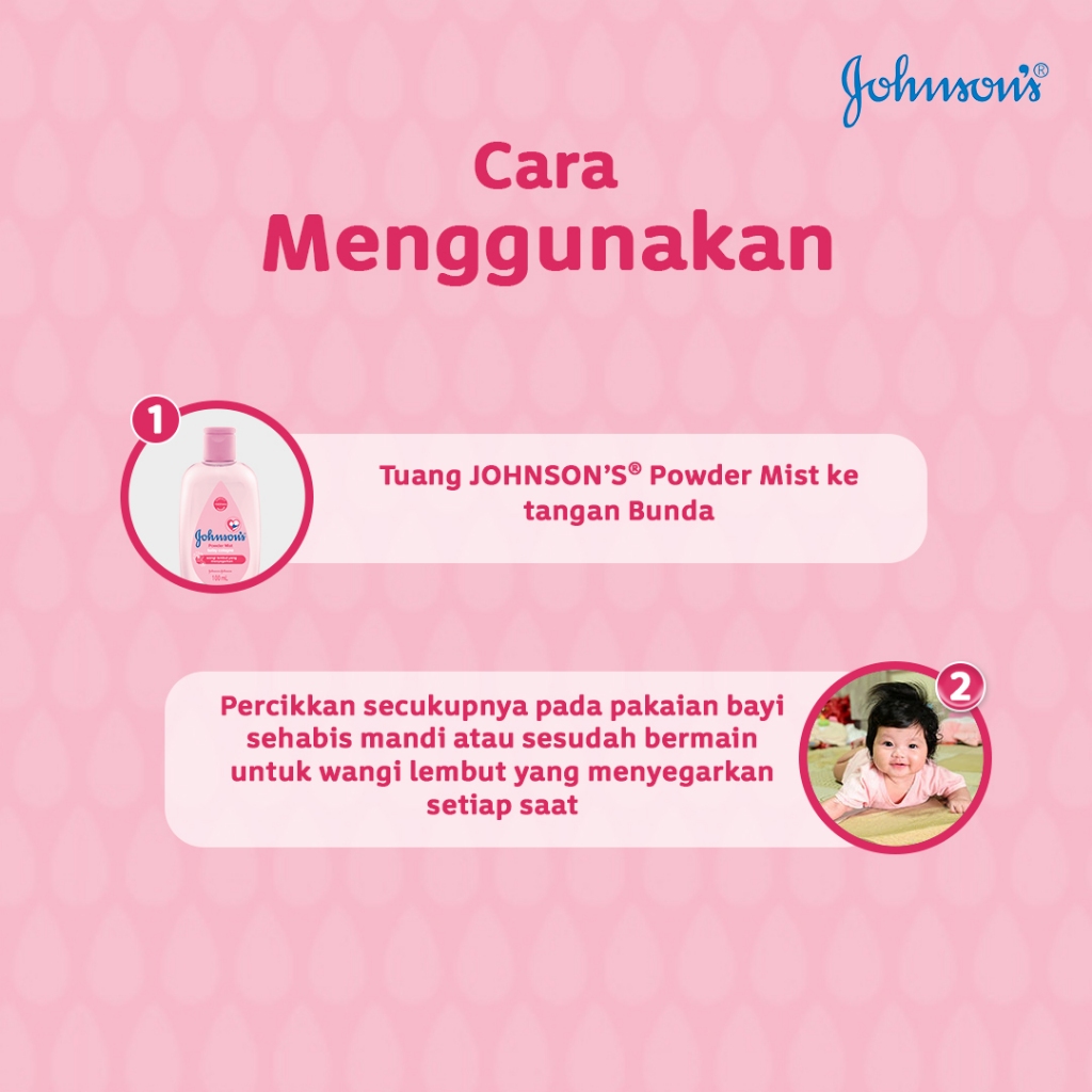 Johnsons Baby Cologne 100ml - Powder Mist