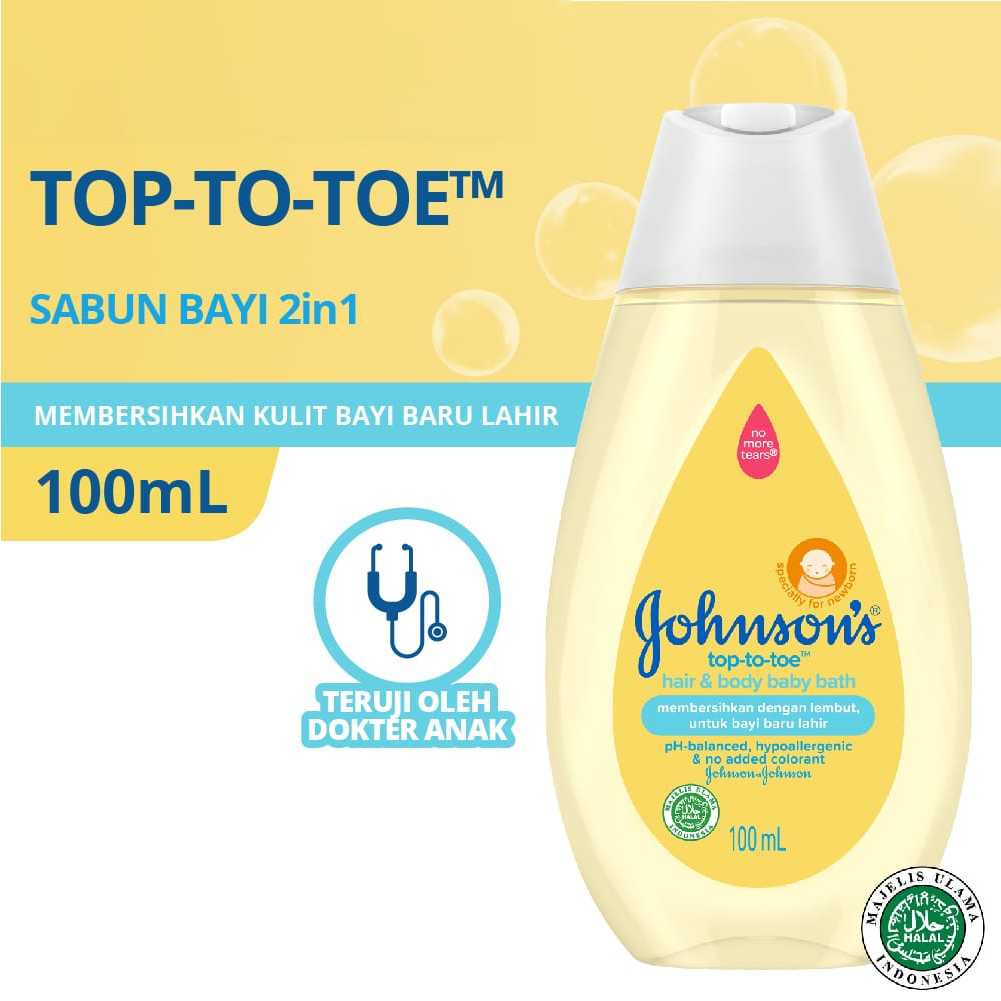 Johnsons Baby Hair & Body Baby Bath - Top To Toe 100ml Johnsons Baby Hair & Body Baby Bath - Top To Toe 100ml