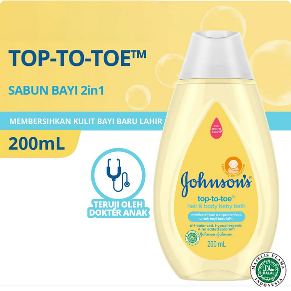 Johnsons Baby Hair & Body Baby Bath - Top To Toe 200ml Johnsons Baby Hair & Body Baby Bath - Top To Toe 200ml