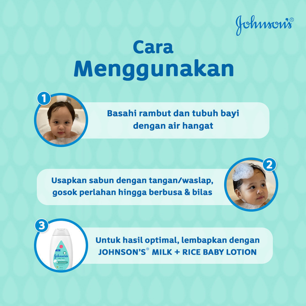 Johnsons Baby Hair & Body Baby Bath - Milk Rice 200ml