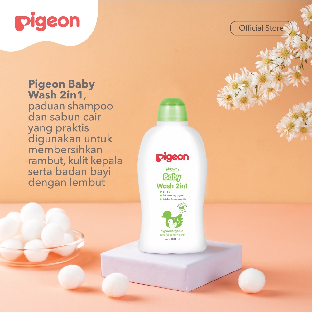 Pigeon Baby Wash 2in1 100ml -  Hair Body Wash Jojoba & Chamomile