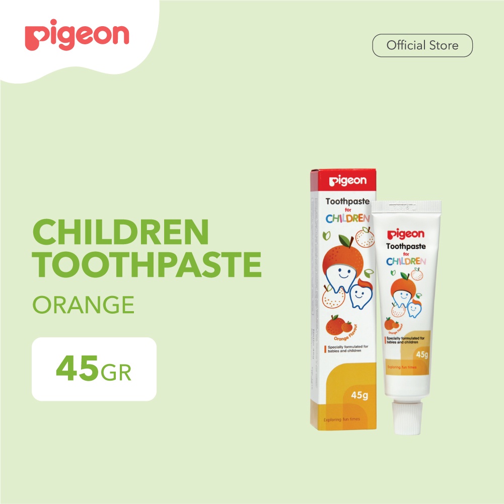 Pigeon Baby Toothpaste 45gr - Orange (Pasta Gigi Anak-Anak) Pigeon Baby Toothpaste 45gr - Orange (Pasta Gigi Anak-Anak)