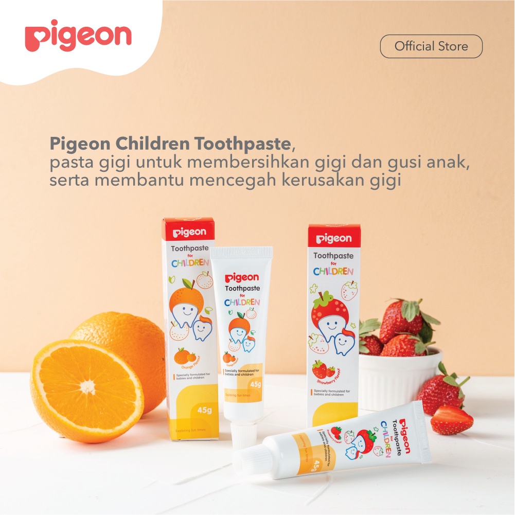 Pigeon Baby Toothpaste 45gr - Orange (Pasta Gigi Anak-Anak)