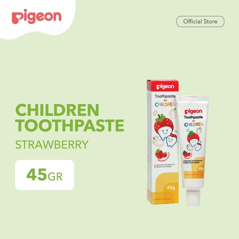 Pigeon Baby Toothpaste 45gr - Strawberry (Pasta Gigi Anak-Anak) Pigeon Baby Toothpaste 45gr - Strawberry (Pasta Gigi Anak-Anak)