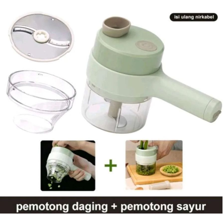 Food Chopper Elektrik 4in1 / Chopper Portable (Blender Pemotong Portable)