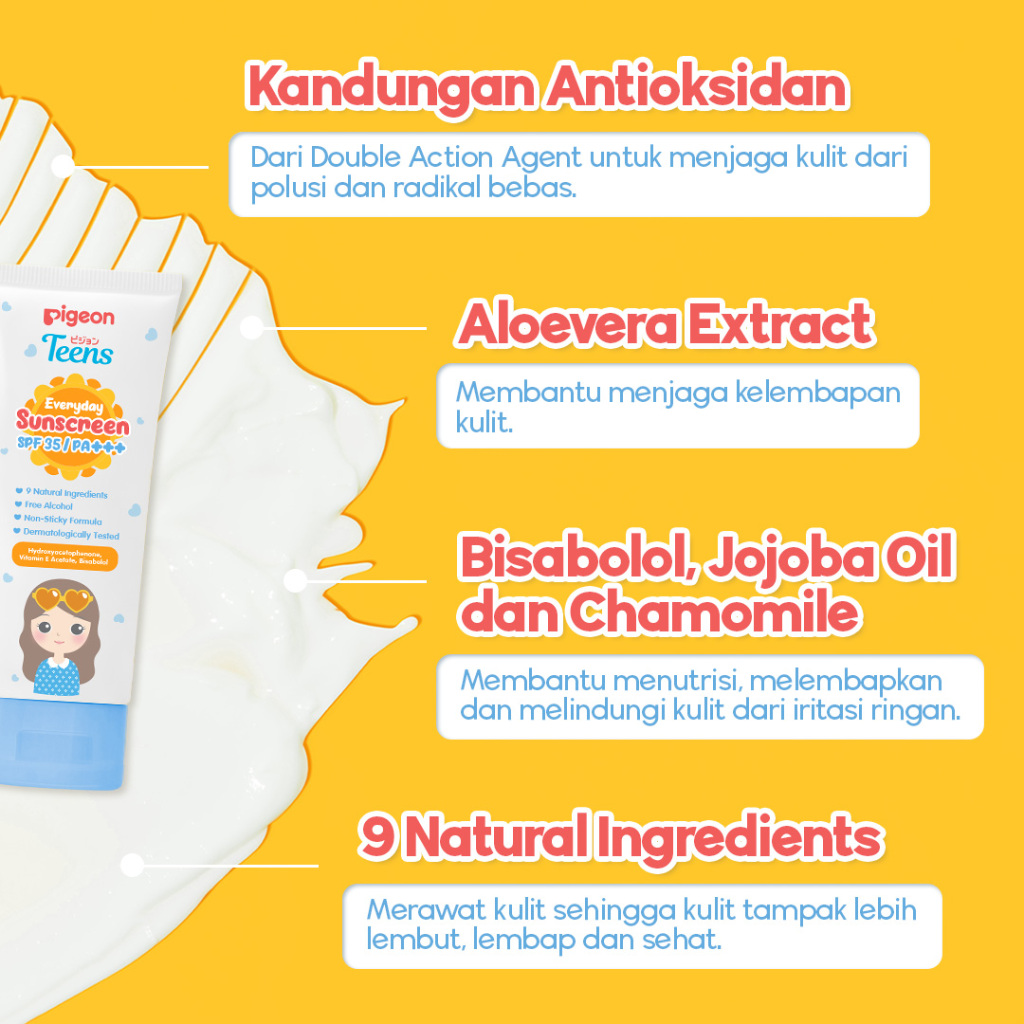 Pigeon Teens Everyday Sunscreen SPF 35 PA+++ 60ml