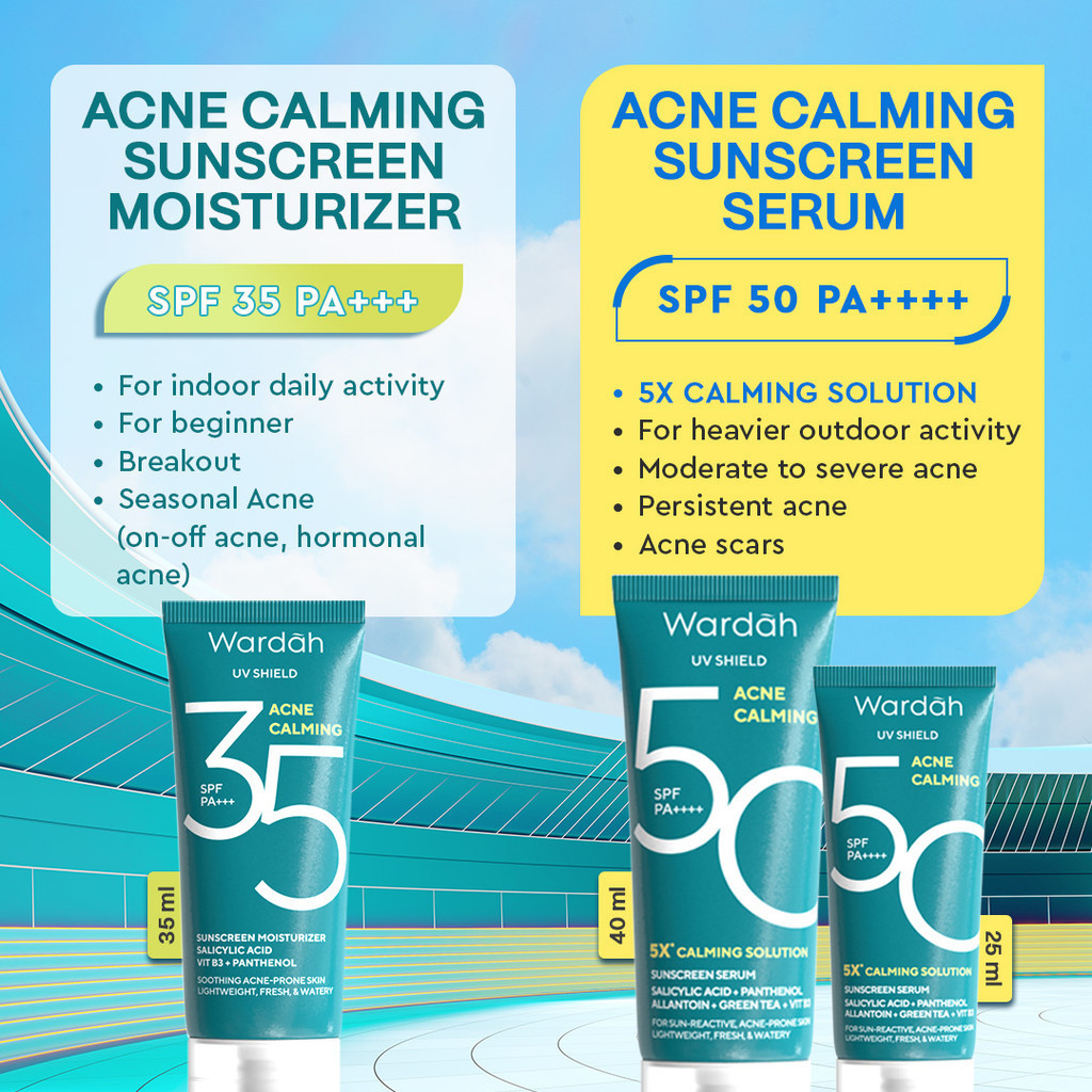 Wardah UV Shield Acne Calming Sunscreen Moisturizer SPF35 PA+++ 35ml