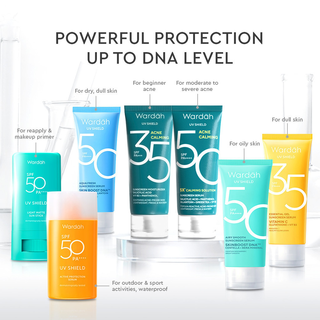 Wardah UV Shield Acne Calming Sunscreen Moisturizer SPF35 PA+++ 35ml