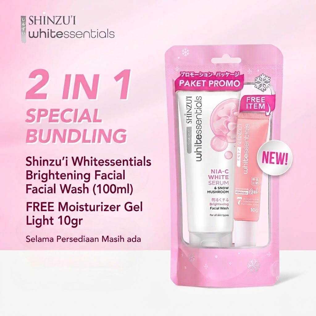 Shinzui Whitessentials Brightening Facial Wash Snow Mushroom 100ml (80+20)