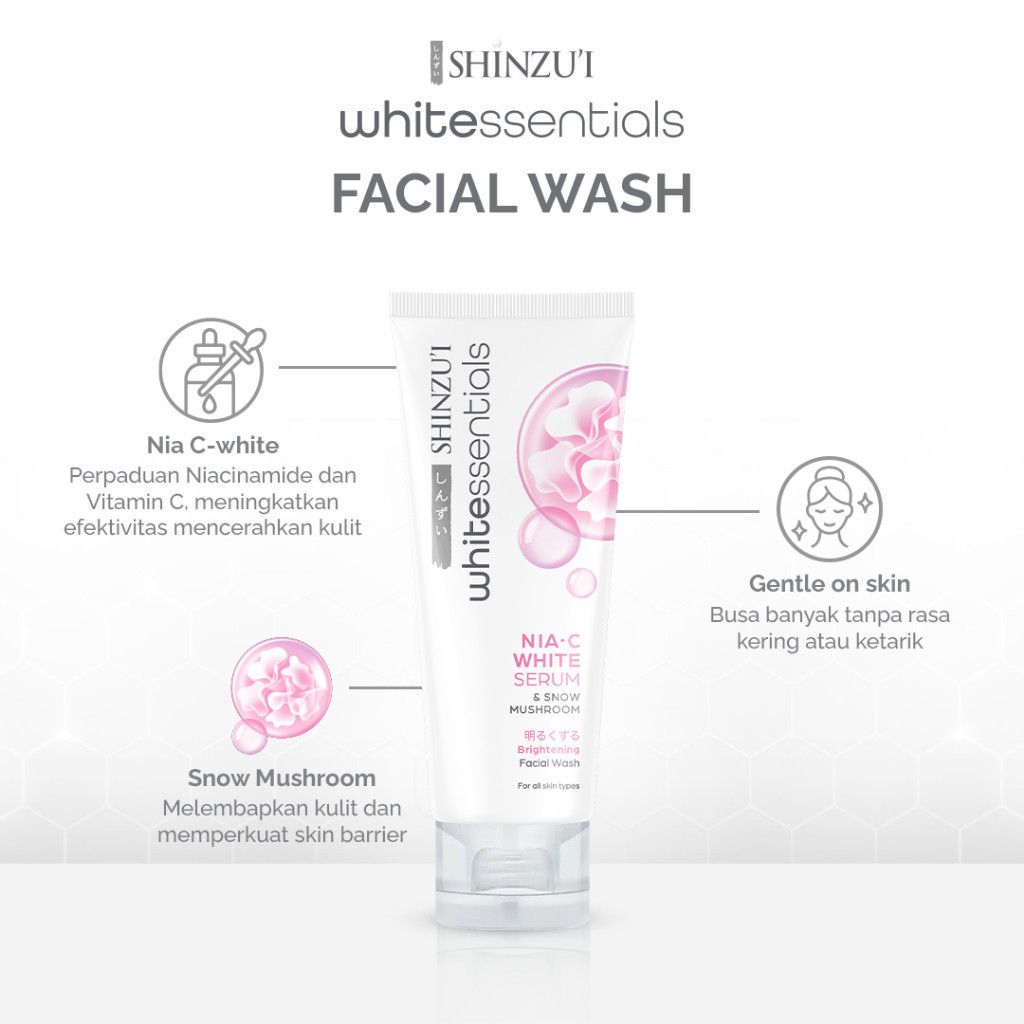 Shinzui Whitessentials Brightening Facial Wash Snow Mushroom 100ml (80+20) Shinzui Whitessentials Brightening Facial Wash Snow Mushroom 100ml (80+20)