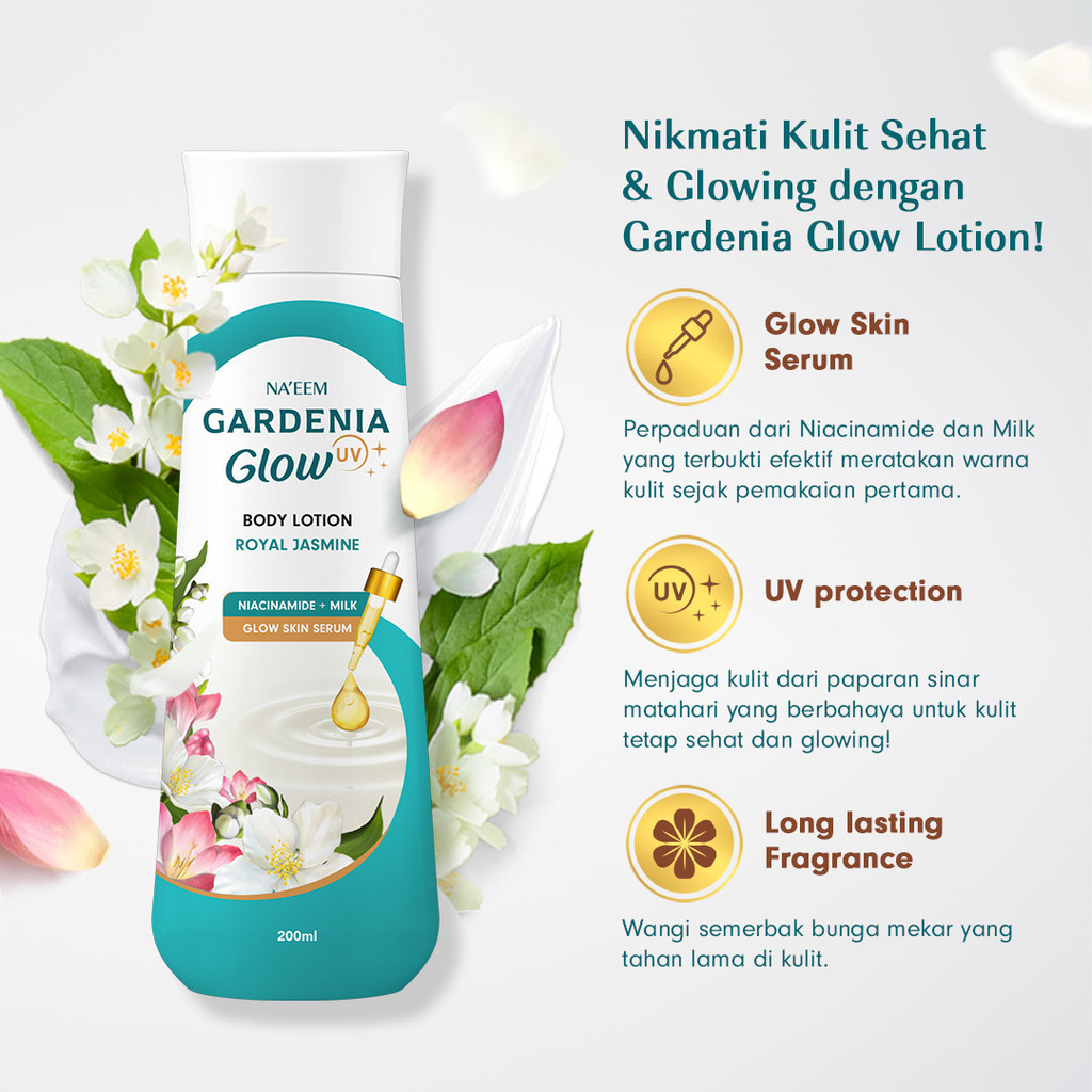 Gardenia Glow by Naeem UV Body Lotion 200ml - Royal Jasmine
