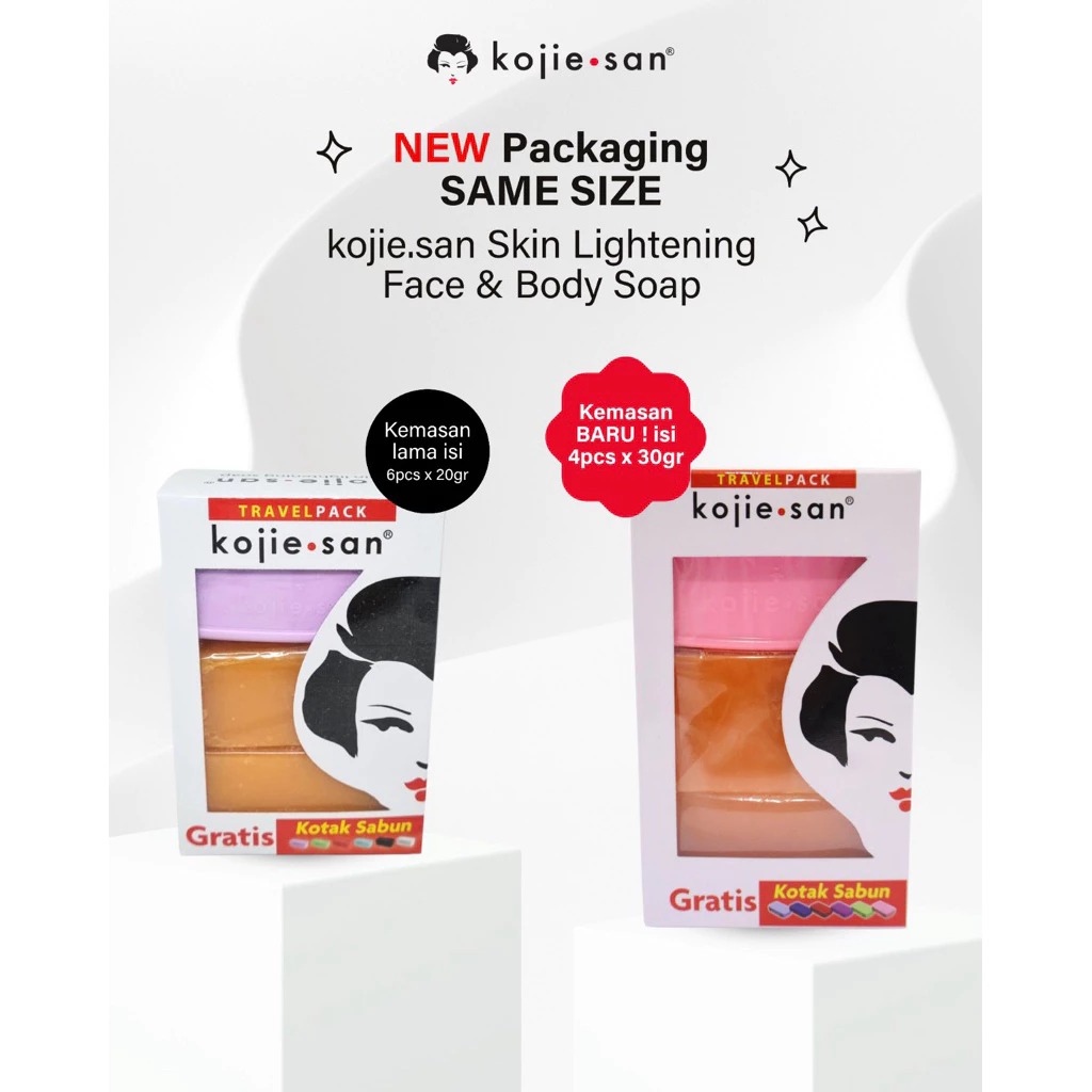 Sabun Kojie San - Kojic Acid Travel Pack 30gr x 4pcs