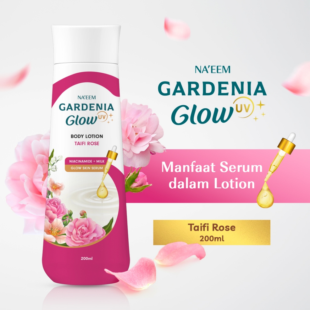 Gardenia Glow by Naeem UV Body Lotion 200ml - Taifi Rose