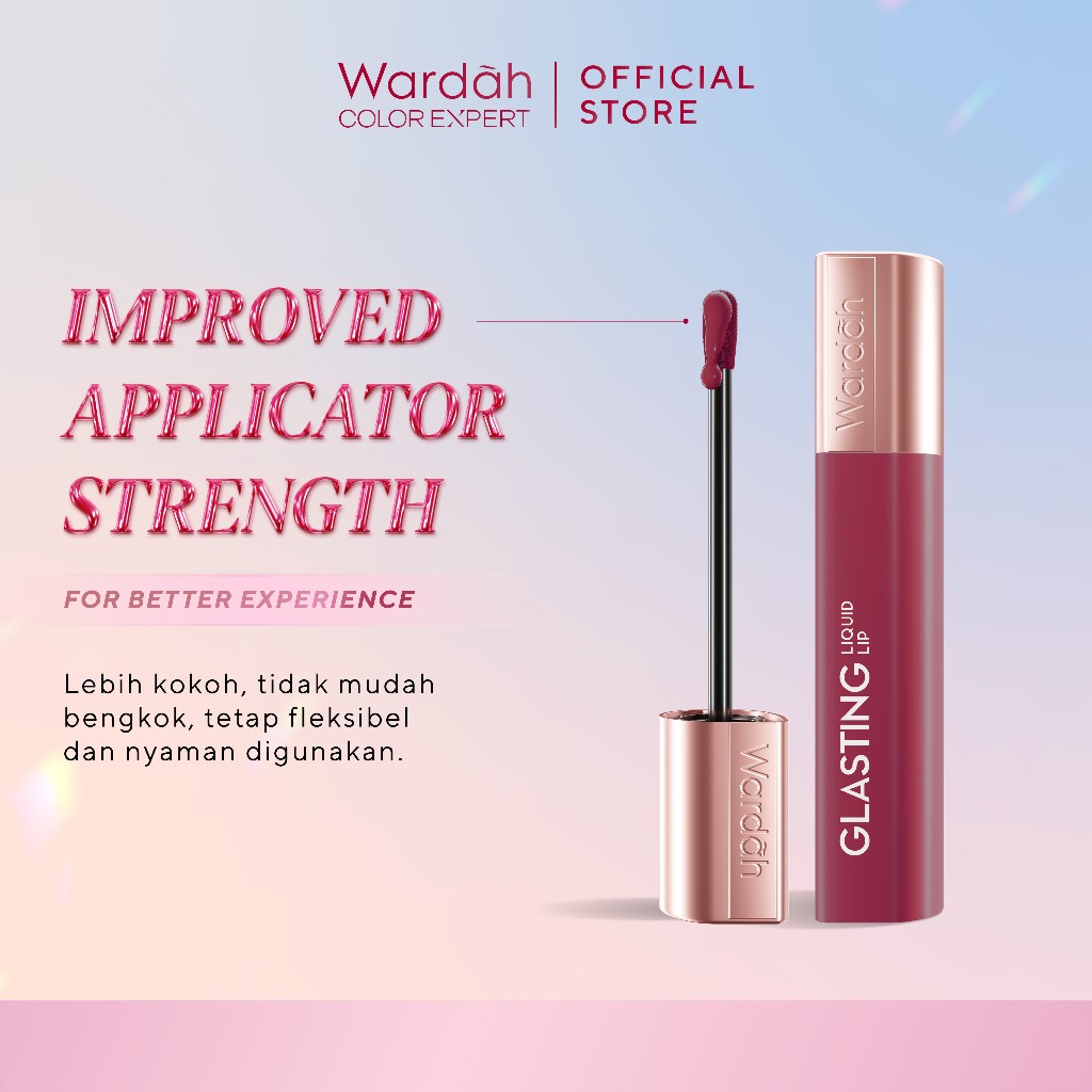 Wardah Glasting Liquid Lip 3.5gr (Lip Cream Transferproof) - 07 Rouge Flare