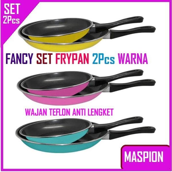 MASPION Fancy Fry Pan Warna Set 2in1 - Teflon Warna