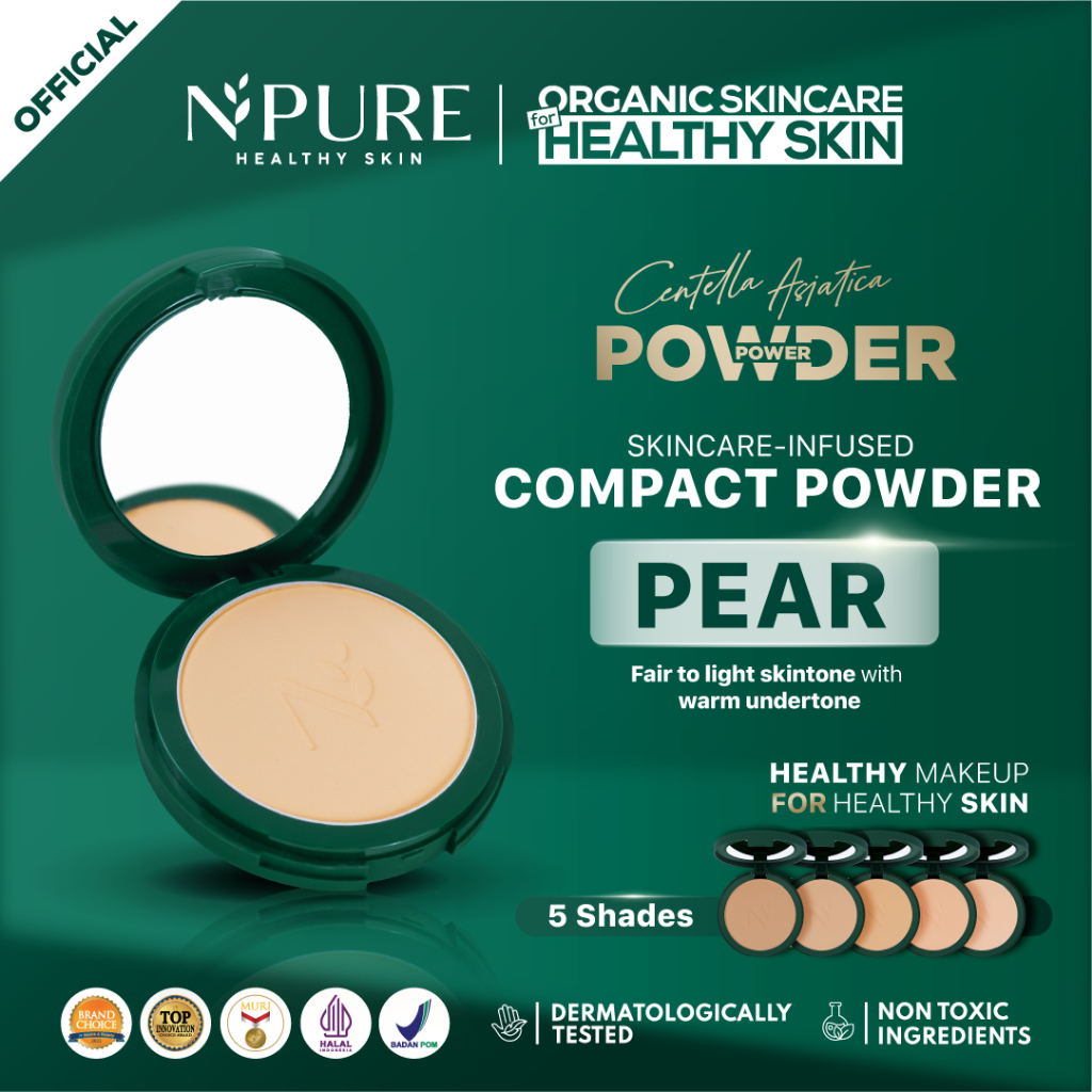 Npure Centella Asiatica Power Powder 10gr - Pear (Bedak Padat)