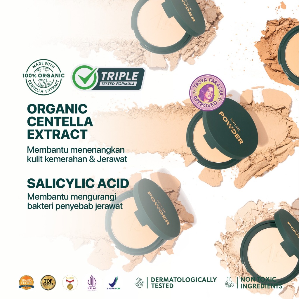 Npure Centella Asiatica Power Powder 10gr - Pear (Bedak Padat)