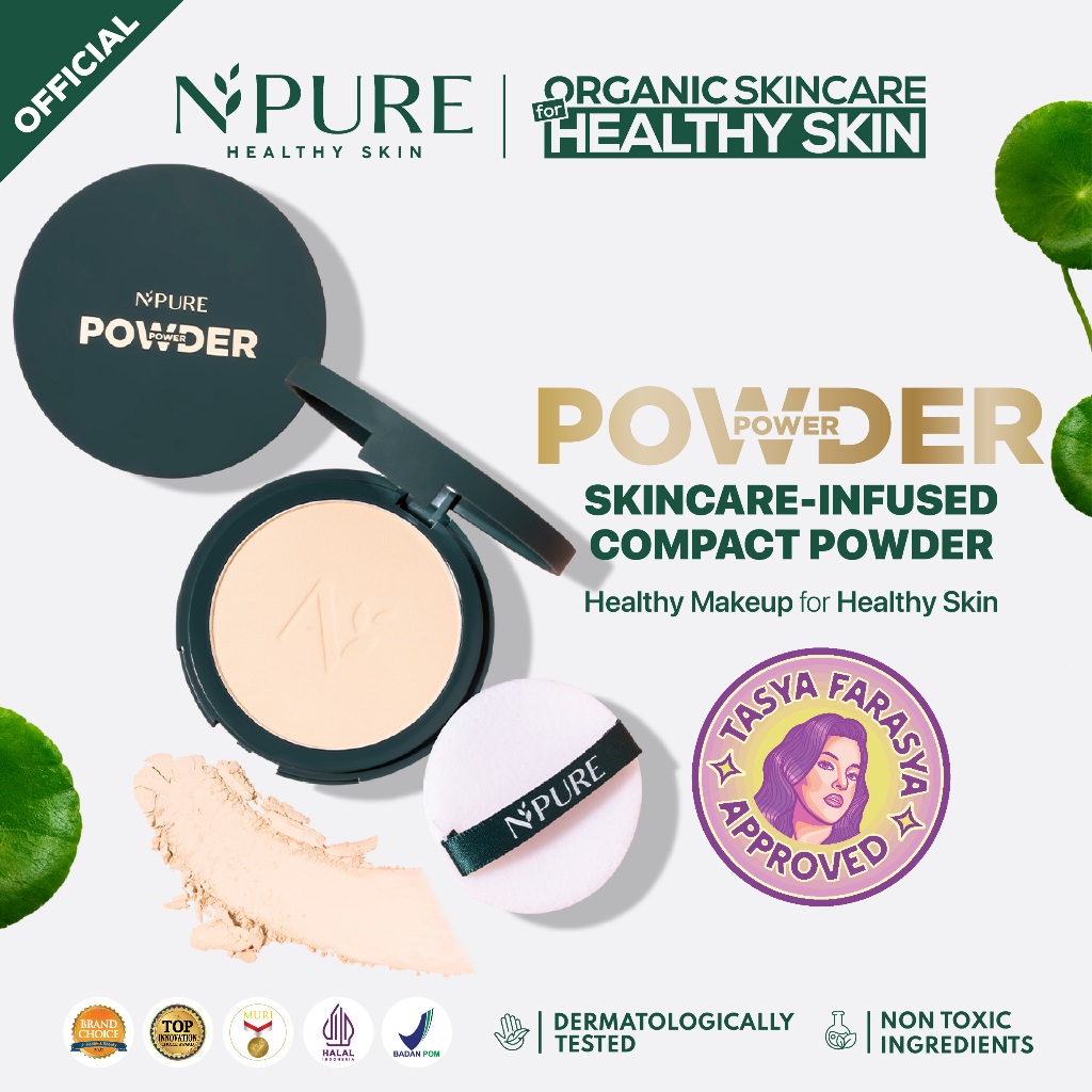 Npure Centella Asiatica Power Powder 10gr - Apricot (Bedak Padat)