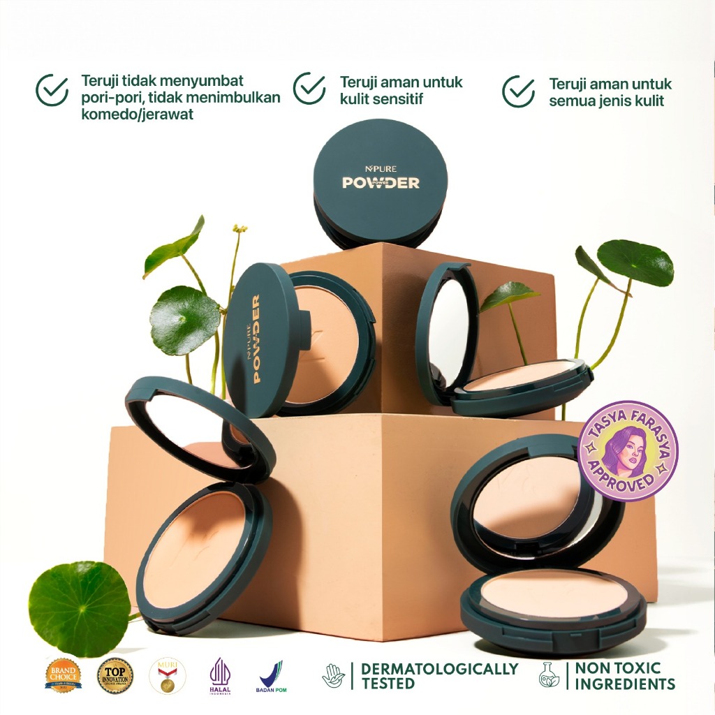 Npure Centella Asiatica Power Powder 10gr - Banana (Bedak Padat)