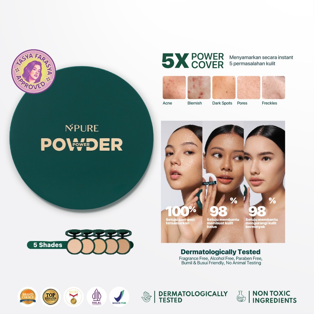 Npure Centella Asiatica Power Powder 10gr - Banana (Bedak Padat)