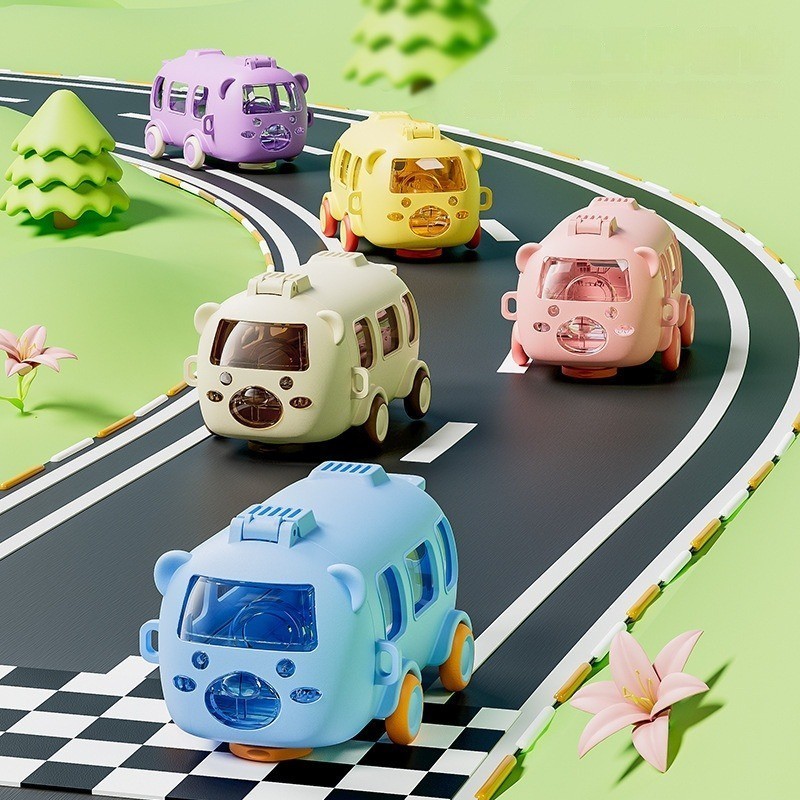 Botol Minum Anak Bentuk Mobil Bus (Cool Cute Bus) Free Tali Strap + Stiker