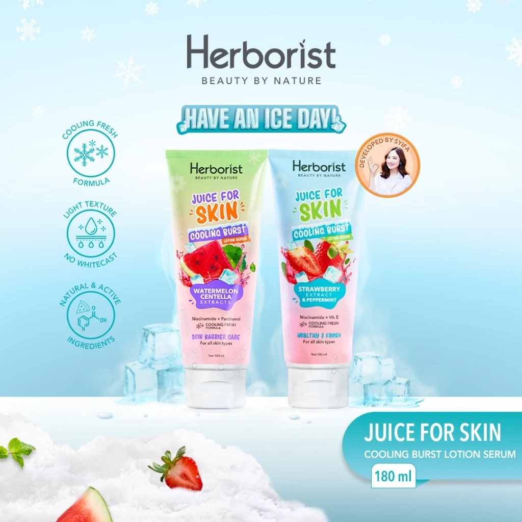 Herborist Juice For Skin Cooling Burst Lotion Serum 180ml - Watermelon Centella (Skin Barrier Care)