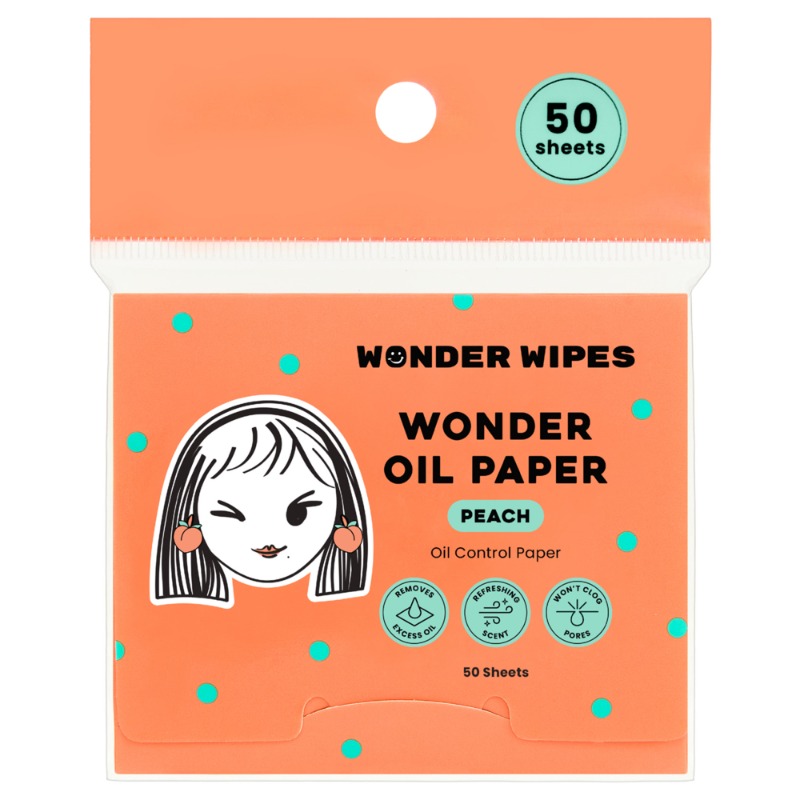 Wonder Wipes - Wonder Oil Paper 50s - Peach