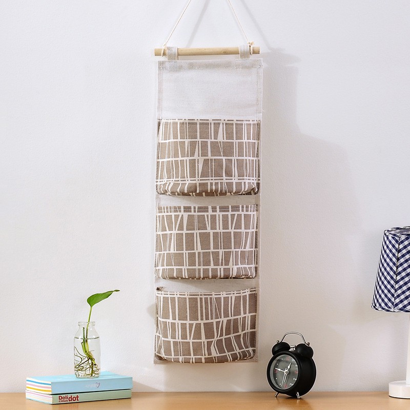 Pouch Gantung 3 Sekat - Wall Storage Bag
