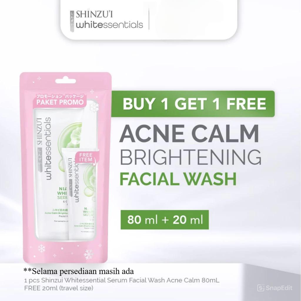 Shinzui Whitessentials Acne Calm Brightening Facial Wash Cica & BHA 100ml (80+20)