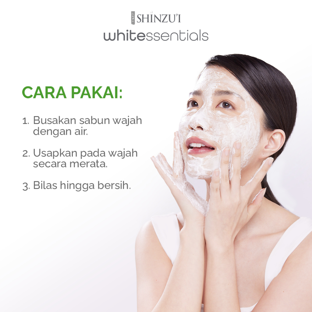 Shinzui Whitessentials Acne Calm Brightening Facial Wash Cica & BHA 100ml (80+20)