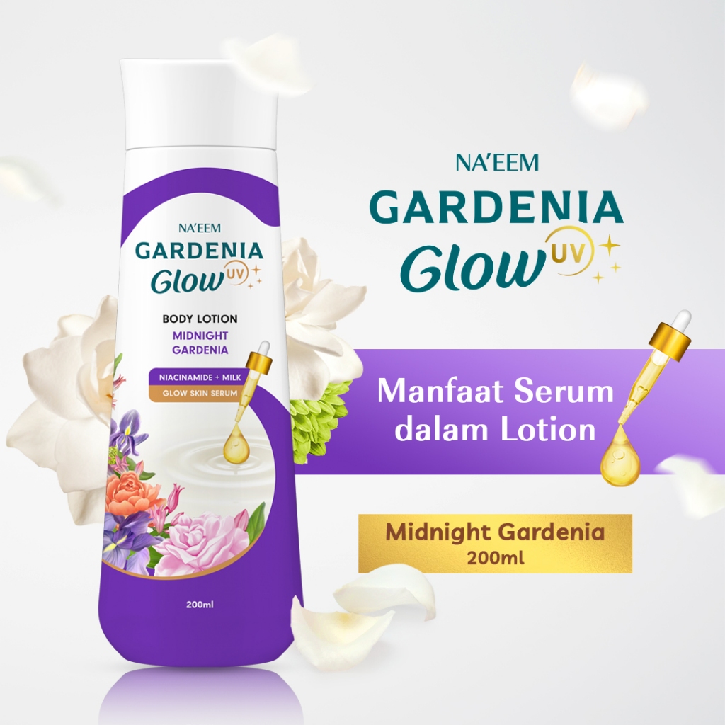 Gardenia Glow by Naeem UV Body Lotion 200ml - Midnight Gardenia