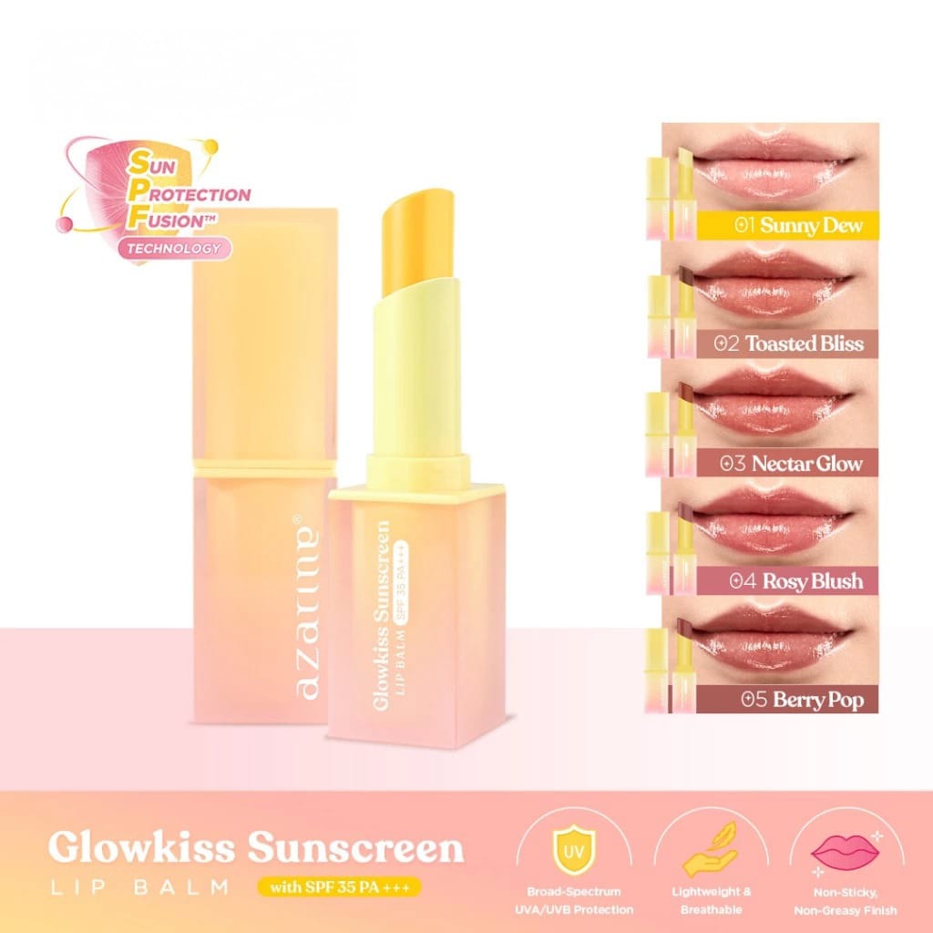Azarine Glowkiss Sunscreen Lip Balm SPF35 PA+++ 3gr - 04 Rosy Blush