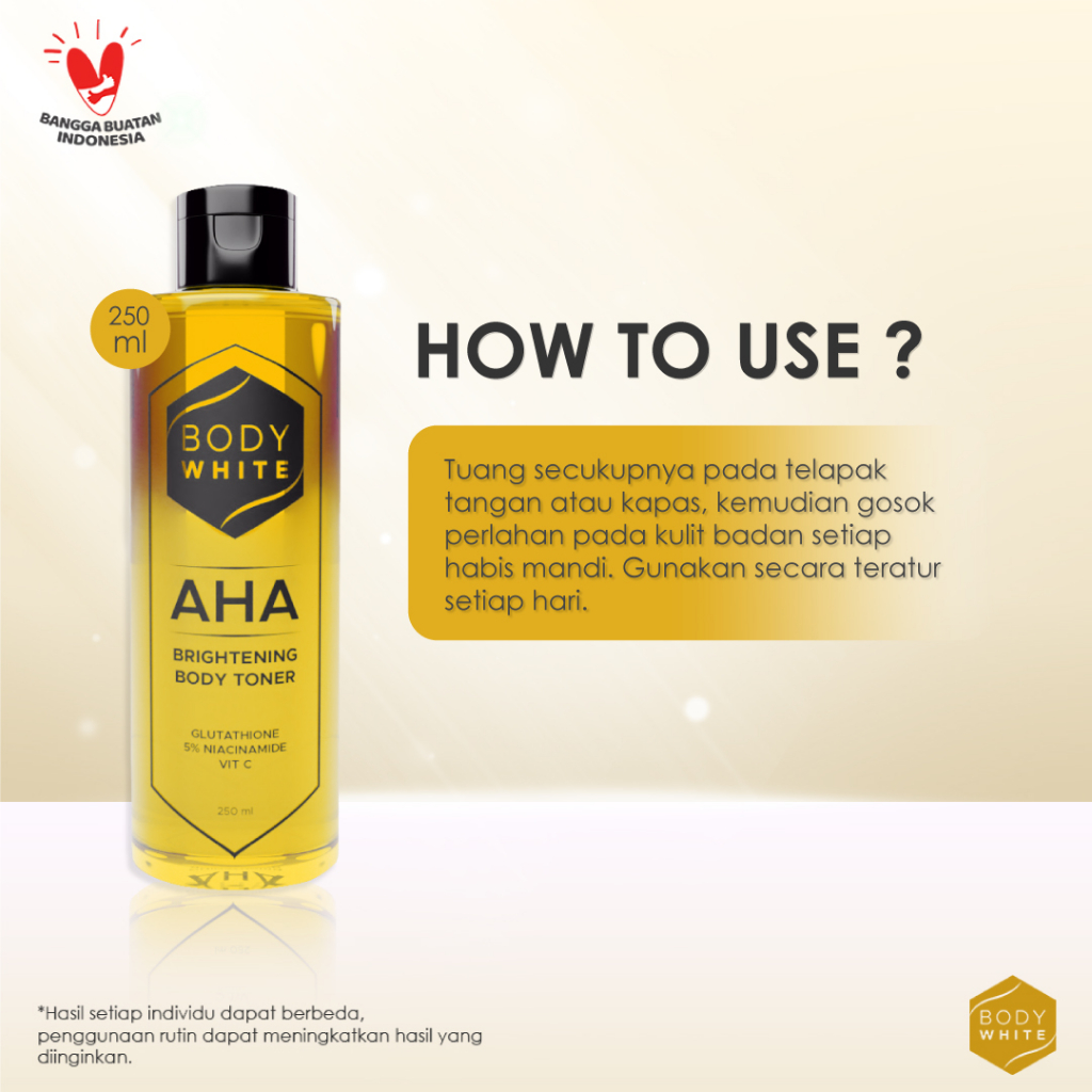 Body White AHA Brightening Body Toner 250ml