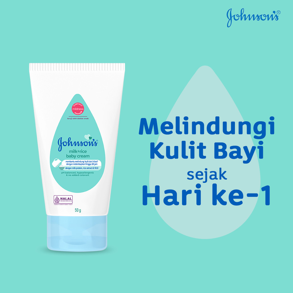 Johnsons Baby Cream Milk Rice 50gr Johnsons Baby Cream Milk Rice 50gr