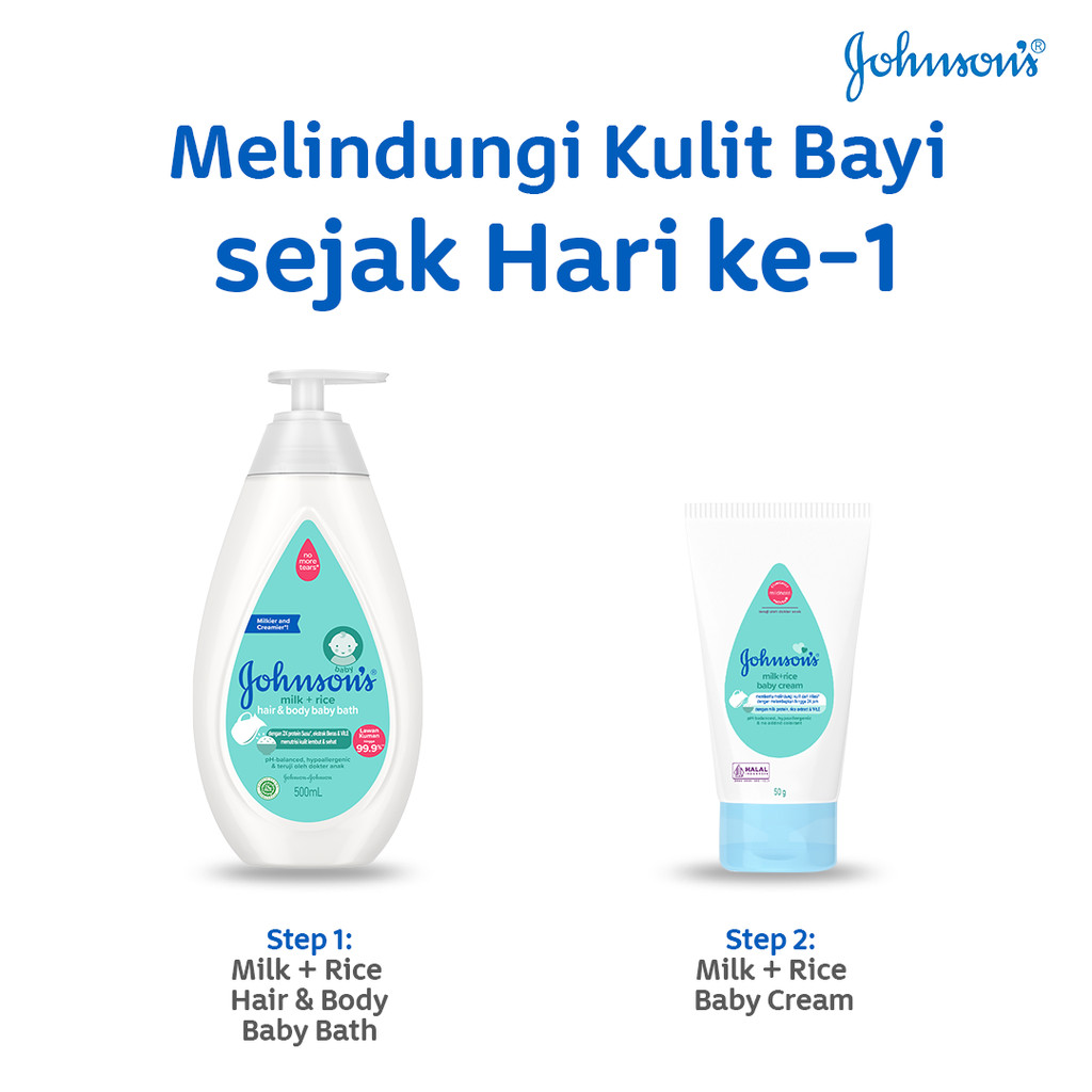Johnsons Baby Cream Milk Rice 50gr Johnsons Baby Cream Milk Rice 50gr