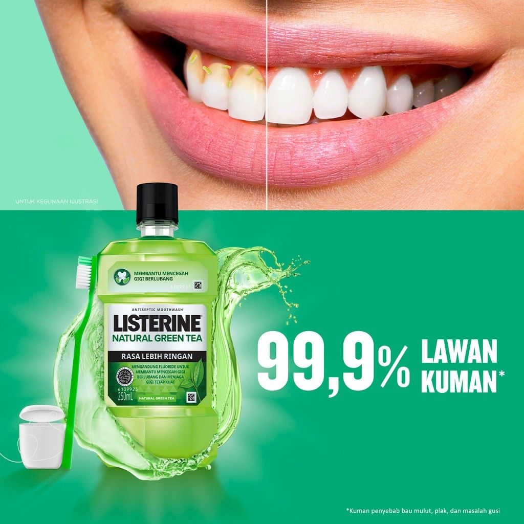 Listerine Antiseptic Mouthwash - Green Tea 250ml